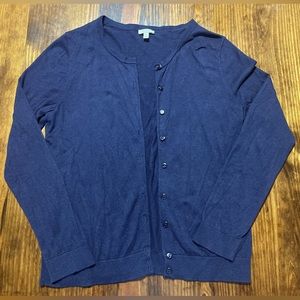 Talbots Navy Lightweight Cardigan